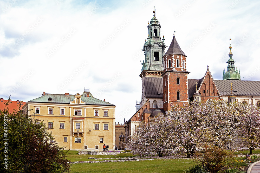 Polen, Innenhof des Schlosses mit Kathedrale in Krakau