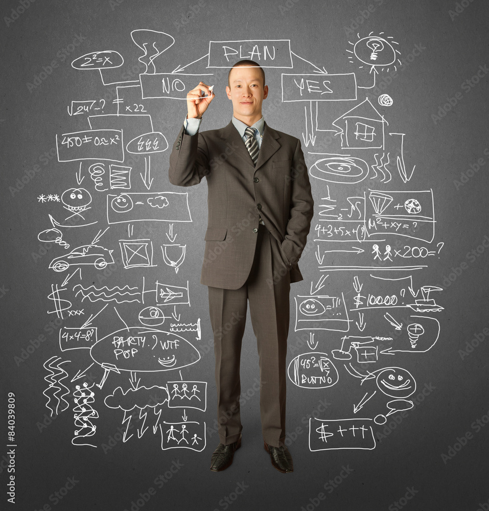 businessman with marker businessman with marker