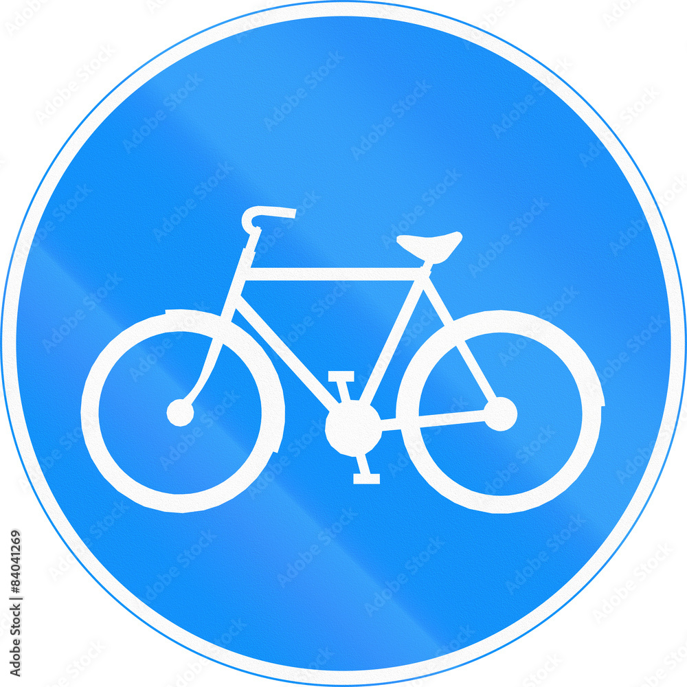 Road sign 422 in Finland - Cycle path Road sign 422 in Finland - Cycle path