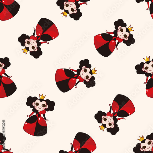 alice in wonderland , cartoon seamless pattern background
