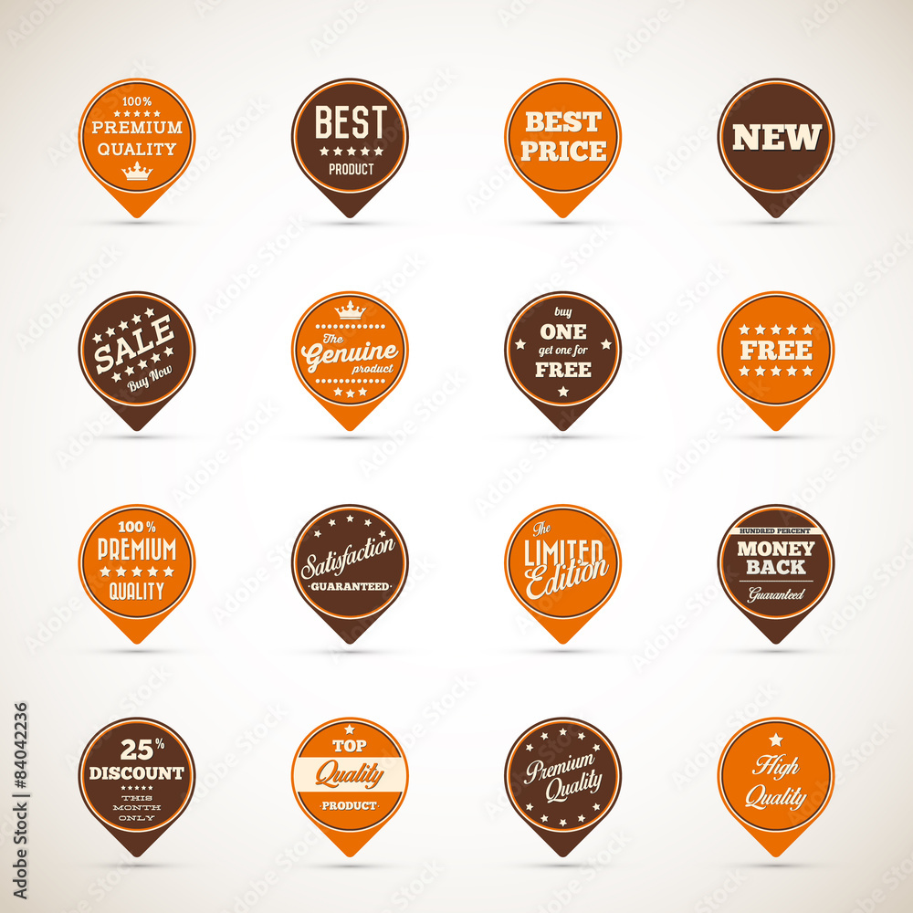 Fototapeta premium Set of business vintage badges