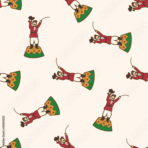 circus tamer , cartoon seamless pattern background