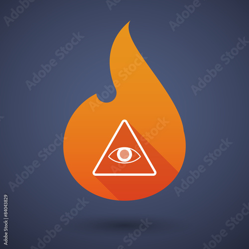 Flame icon with an all seeing eye