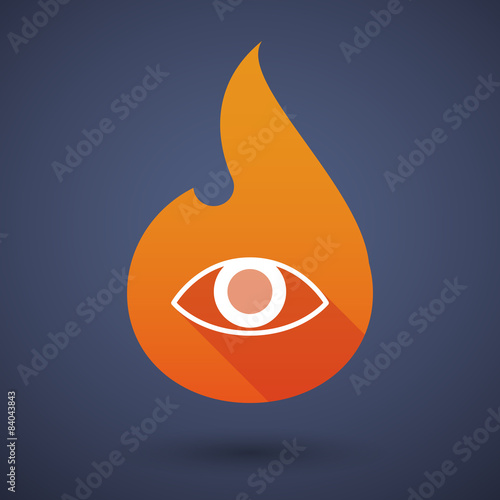 Flame icon with an eye