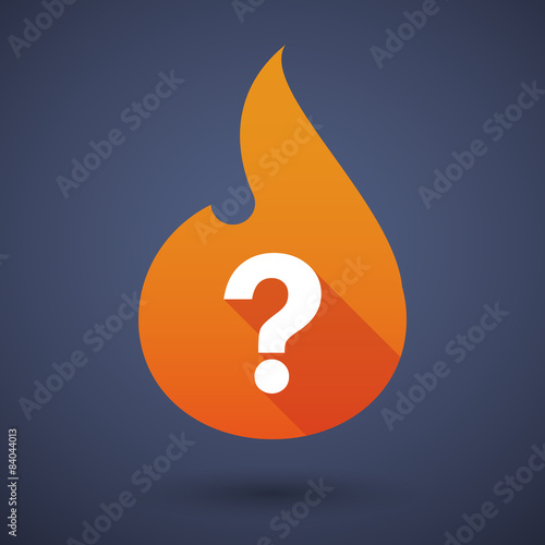 Flame icon with a question sign