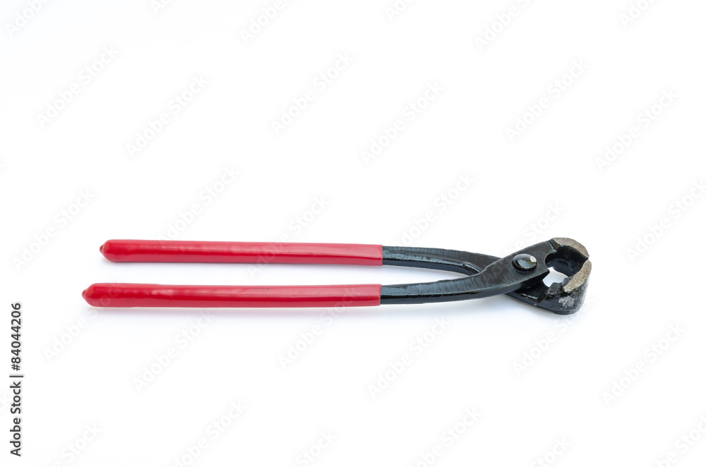 Pliers isolated on a white background Pliers isolated on a white background