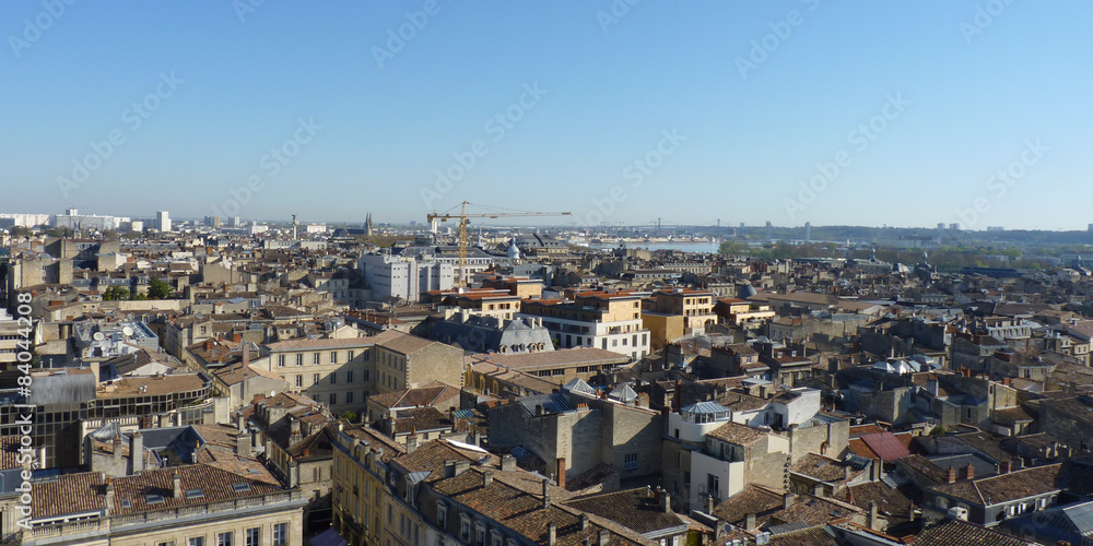 Aerial view from Saint Andre Cathedral, Bordeaux