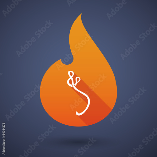 Flame icon with an ebola sign