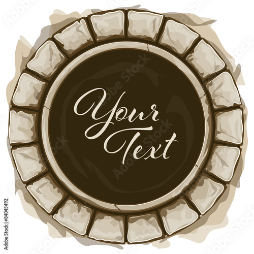 Round stone frame 