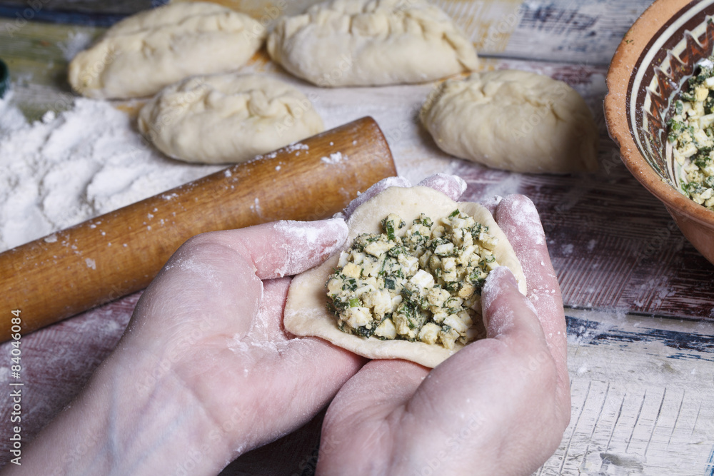 Fototapeta premium cooking homemade pies