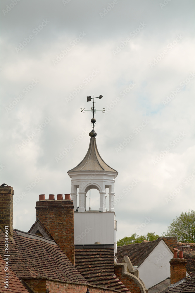 Obraz premium Ampthill Clock Tower with weathervane in Bedfordshire, England