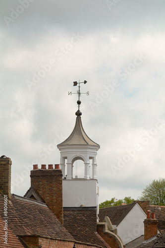 Ampthill Clock Tower with weathervane in Bedfordshire, England