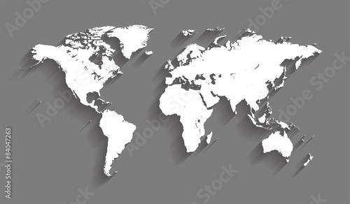 Fototapeta Naklejka Na Ścianę i Meble -  world map vector
