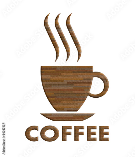coffee shop sign, isolated on white background.