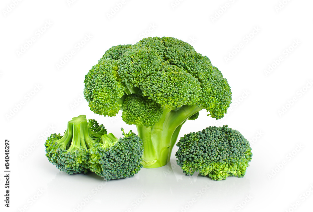 Broccoli isolated on white background close up Broccoli isolated on white background close up