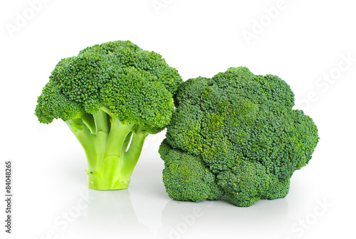 Broccoli isolated on white background close up