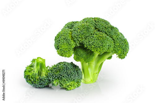 Broccoli isolated on white background close up