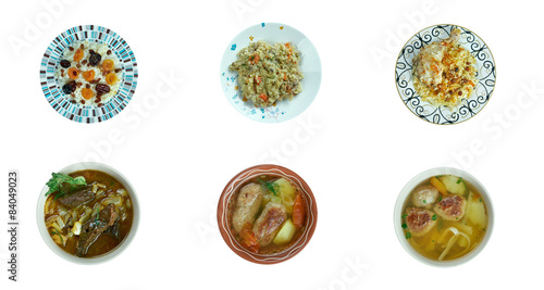 Food set oriental cuisine. photo