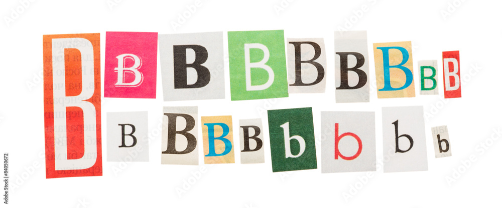 Letters B from newspapers Letters B from newspapers