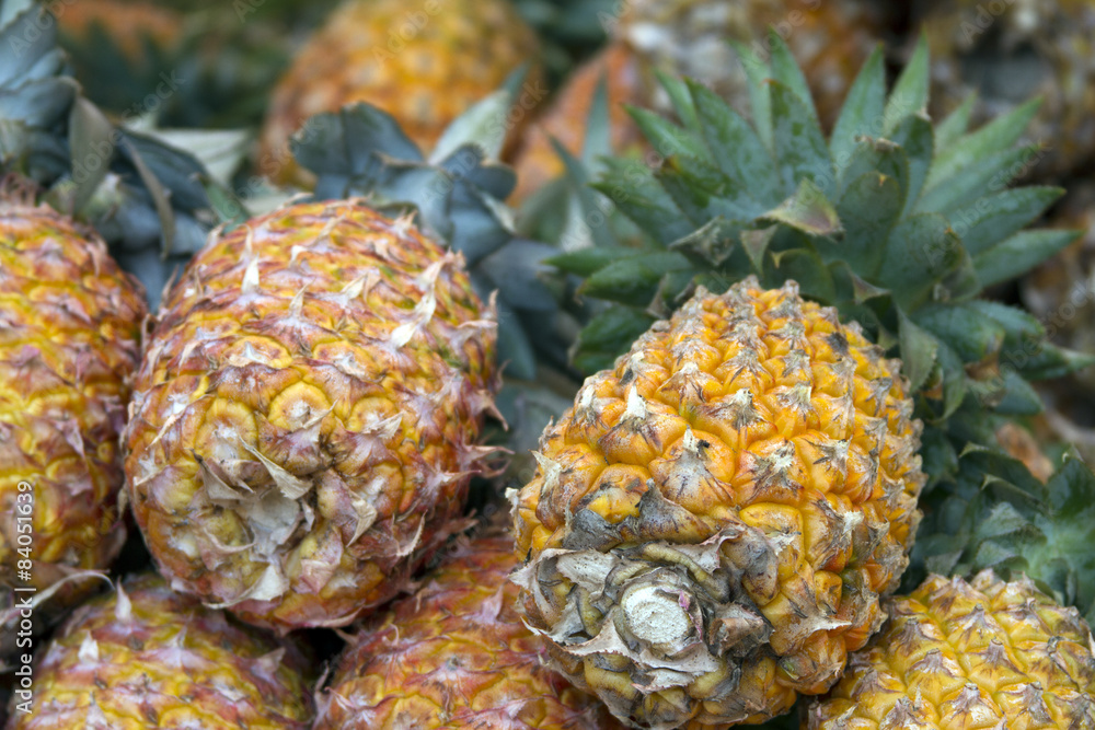 Fresh juicy pineapple on the market in India Goa Fresh juicy pineapple on the market in India Goa
