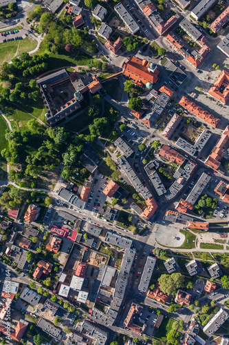 aerial view of Olesnica city