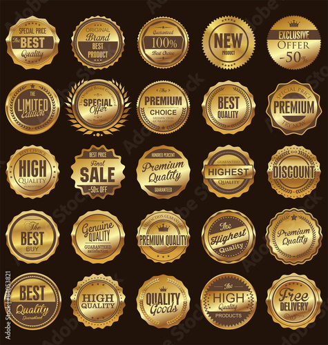 Premium, quality retro vintage labels collection