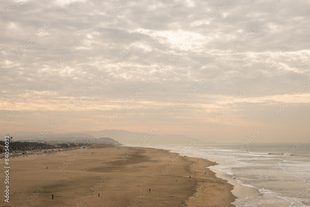 Obraz premium Pacific Ocean Beach in San Francisco, California.