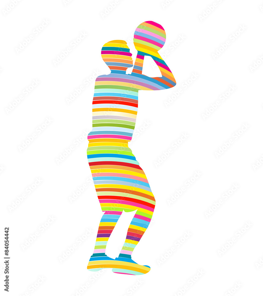 Abstract basketball player vector background concept Abstract basketball player vector background concept