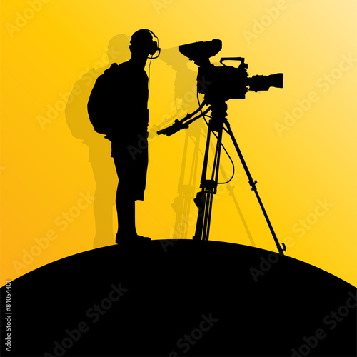 Cameraman silhouette vector