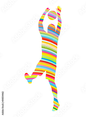 Abstract basketball player vector background concept