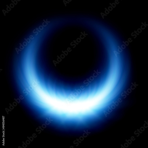 blue glow burning ring flare