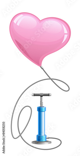 Balloon heart and pump