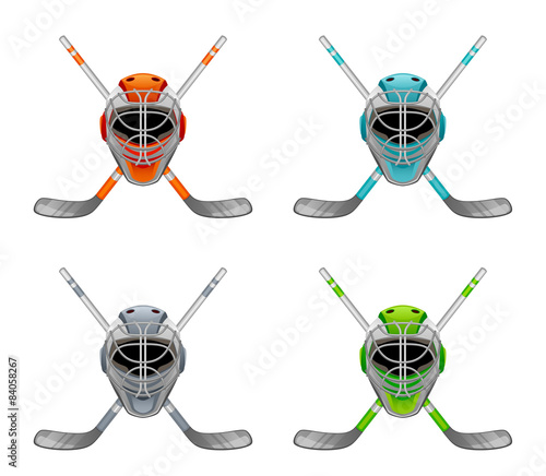Hockey mask and stick