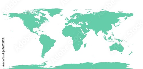 Weltkarte Farbe jadeite