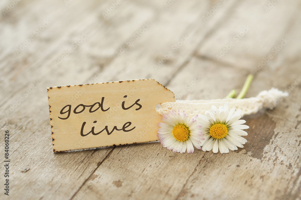 Naklejka premium God is live