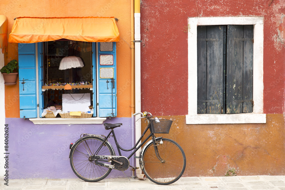 Colorful house on the island of Burano Colorful house on the island of Burano