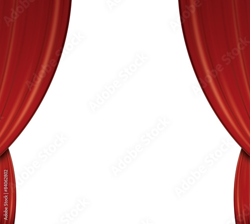 Set of Red Theater Curtains