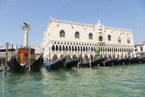 Sea view of Campanile and Doge's palace on Saint Marco square