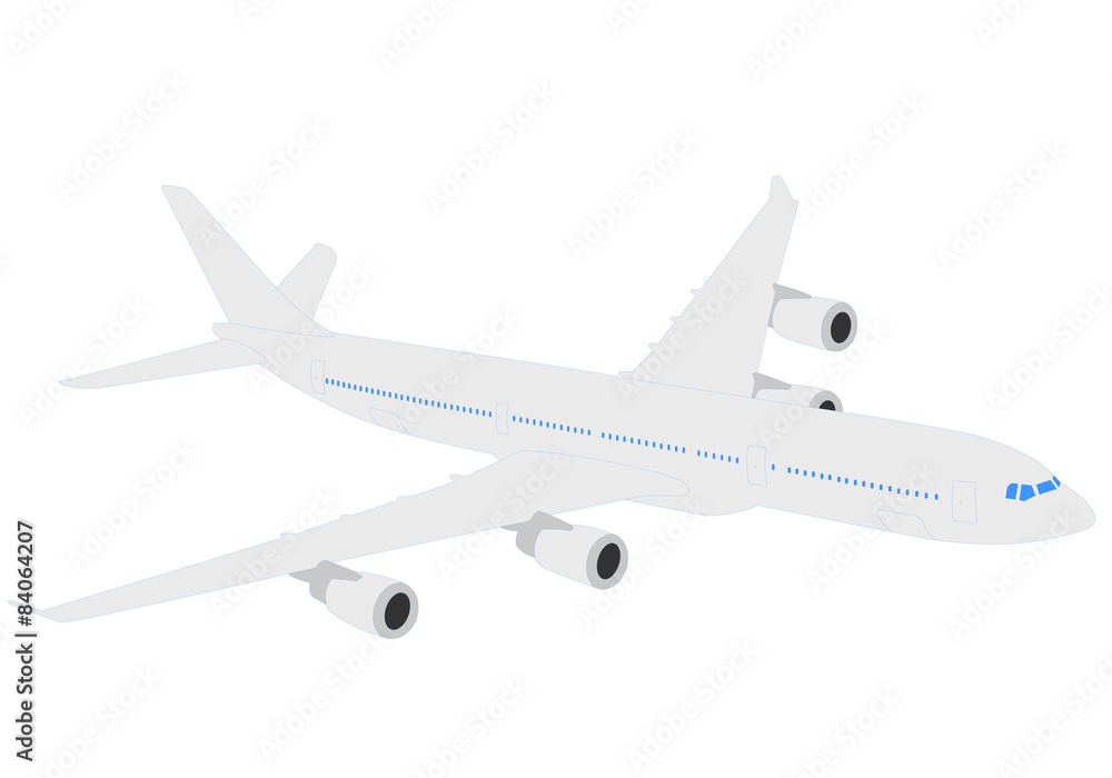 airplane illustration - vector