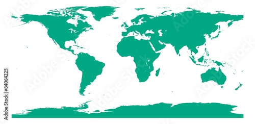 Weltkarte Farbe malachite green