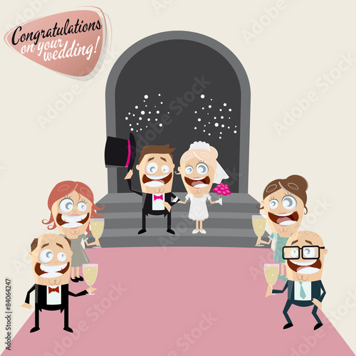 hochzeit heiraten brautpaar lustig