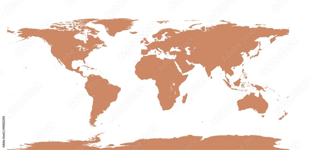Weltkarte Farbe nubuck tan
