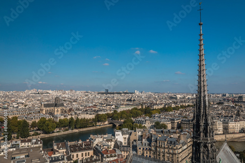 Paris view from Notre Dame Tower