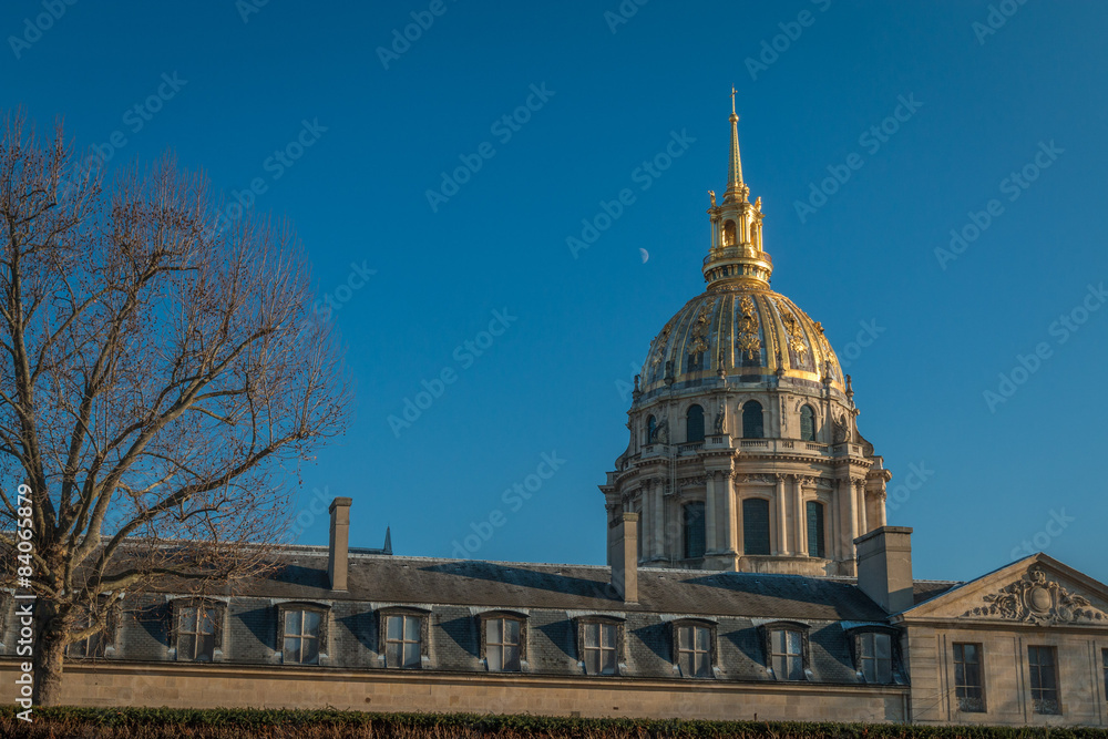 The Dome of Les Invalides Palace in Paris