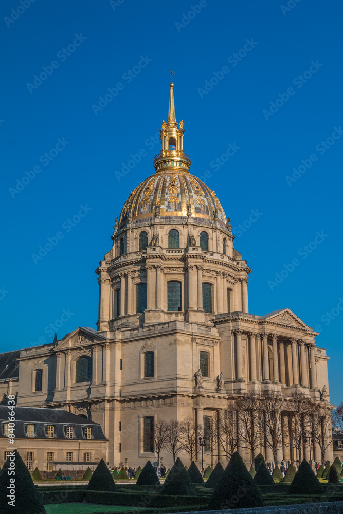 Les Invalides Palace in Paris France
