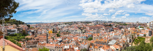 Panoramic view of Lisbon from Miradouro da Graca viewpoint in L