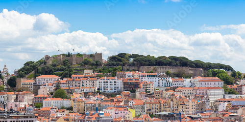 Lisbon St Jorge Castle from Sao Pedro de Alcantara viewpoint - M © Samuel B.