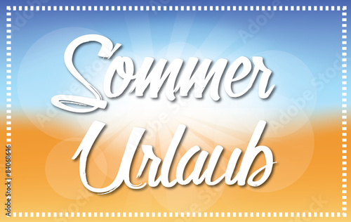 Sommer Urlaub Strand, Sonne, Meer Hintergrund