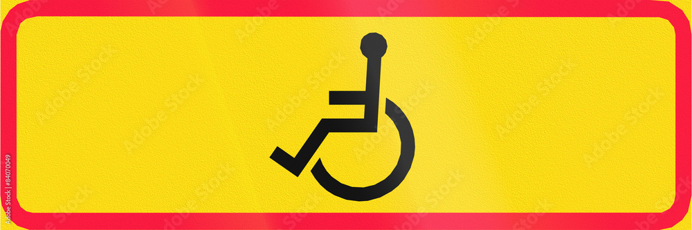 Additional traffic sign in Finland - Disabled Only Additional traffic sign in Finland - Disabled Only