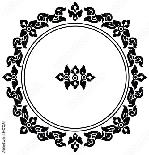 circle frame of Thai pattern